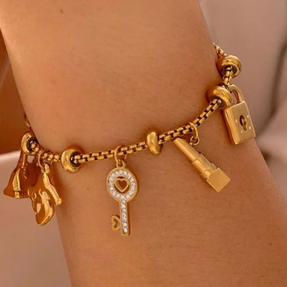 Charm Bracelet Gold Charm Bracelet - Picture 2 of 5